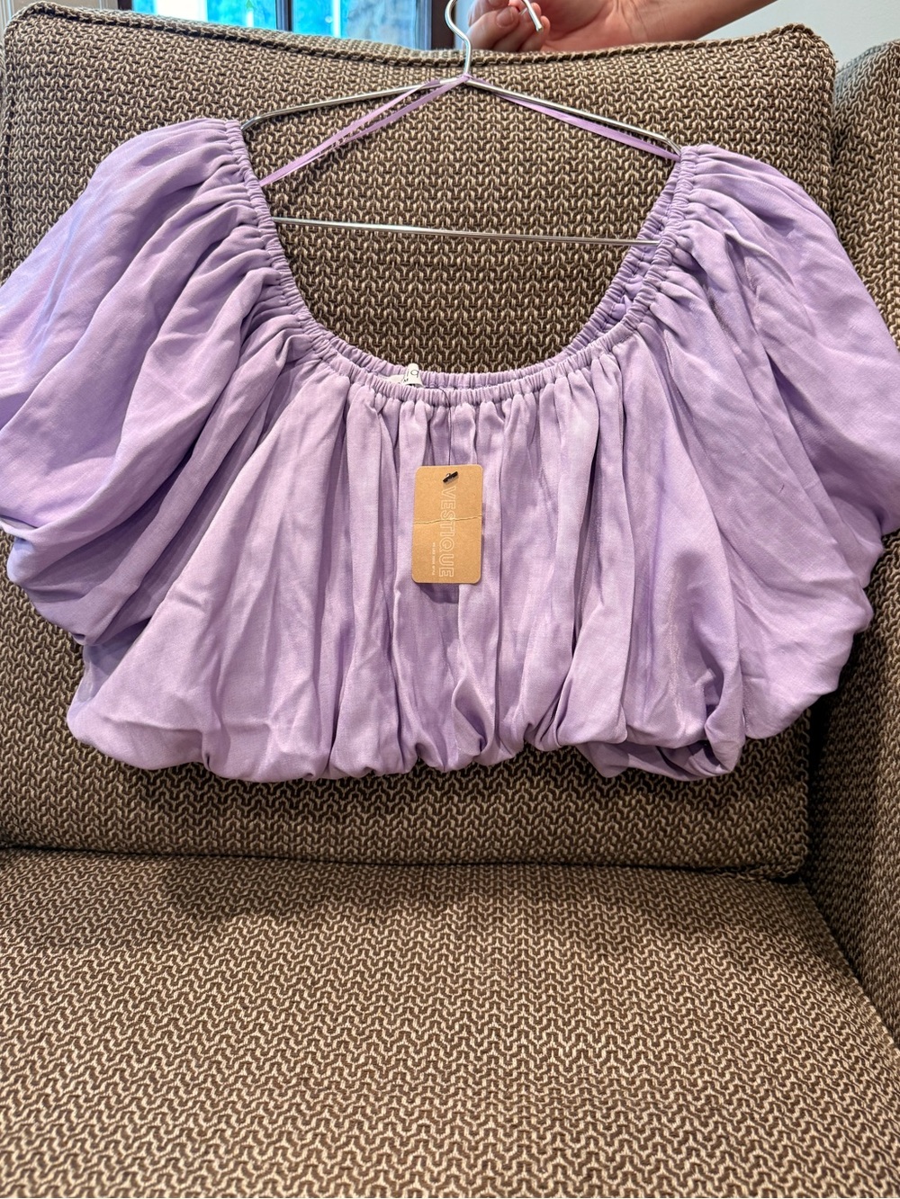 vestique Lilac Puff-Sleeve Blouse